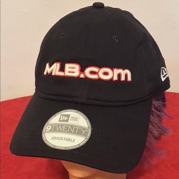NEW Era Major League Baseball MLB Black Hat 9Twenty Adjust 920 MLB.COM Cap New - Picture 1 of 6